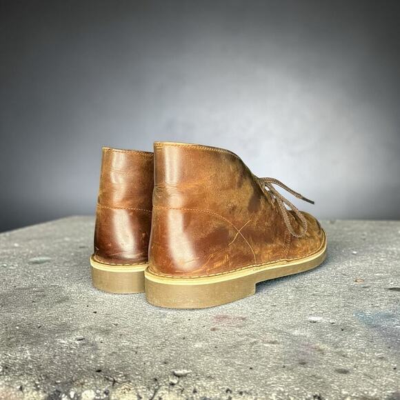 Clarks Originals Desert Boots Crepe Sole Brown Leather Lace Men’s Size 8 main image 5